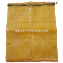 PP mesh bag golden yellow color 52*83cm use for potato onion corn